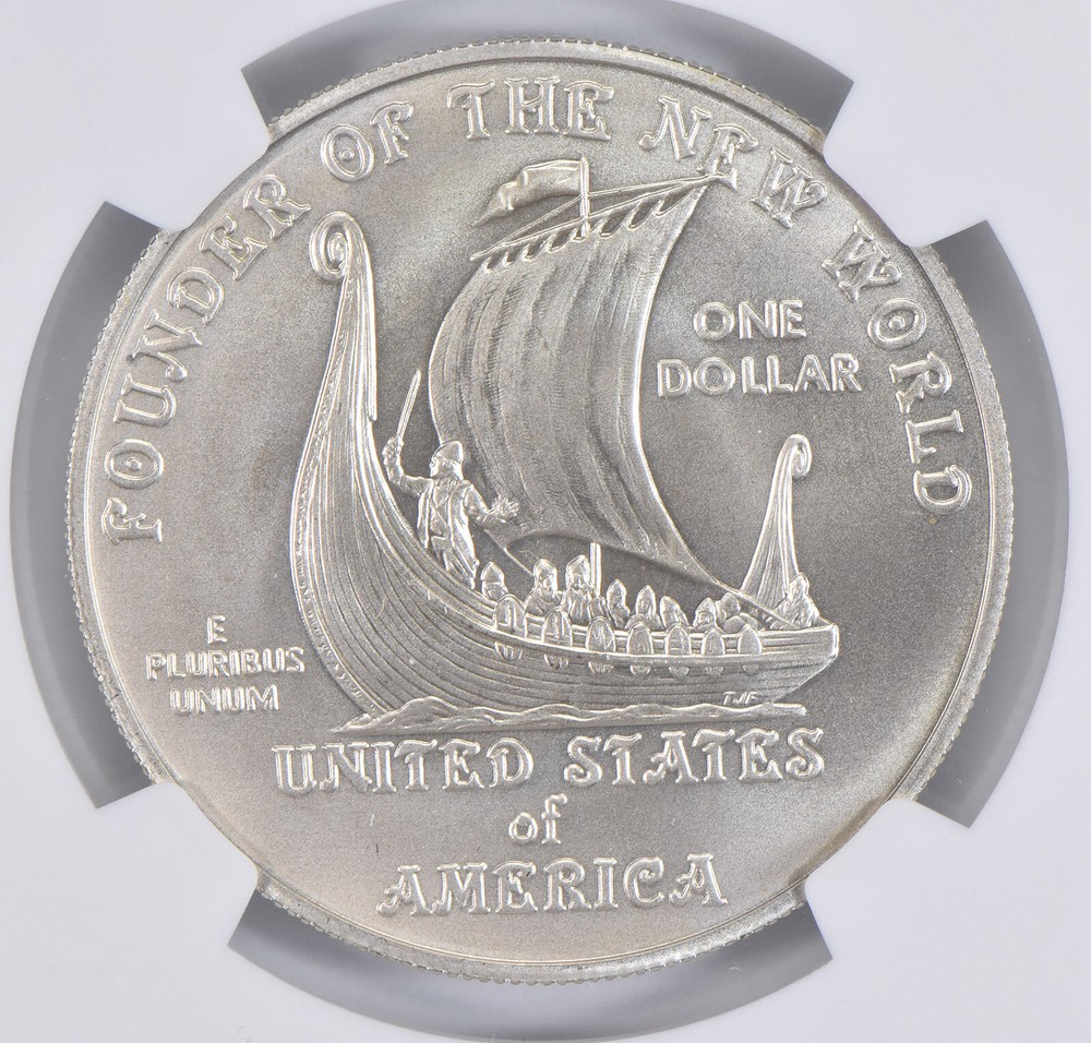 MS70 2000-P Leif Ericson Commemorative Silver Dollar NGC