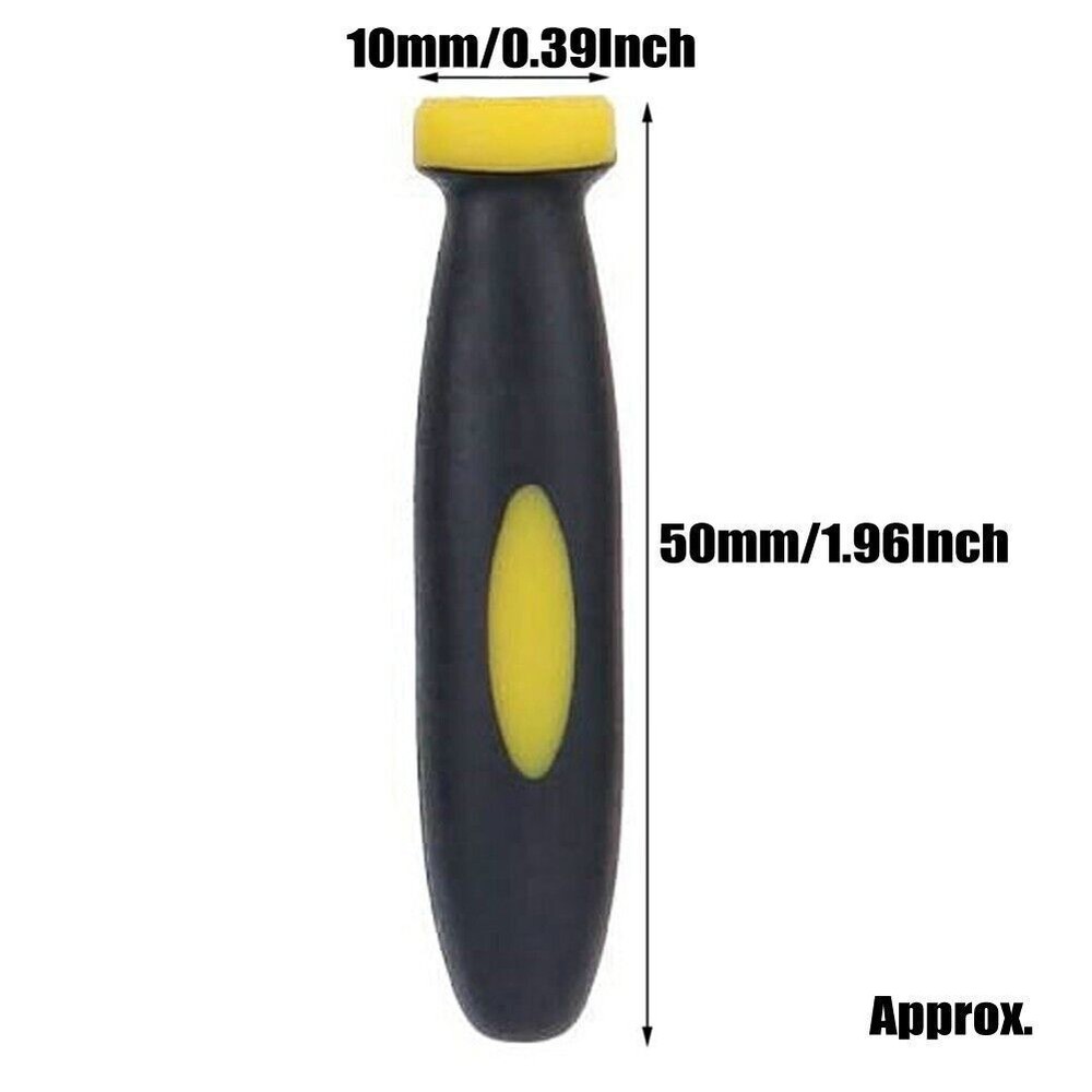 10Pcs Rubber File Handle 2.36Inch 3mm Hole Diameter Grip File Handle Replacement