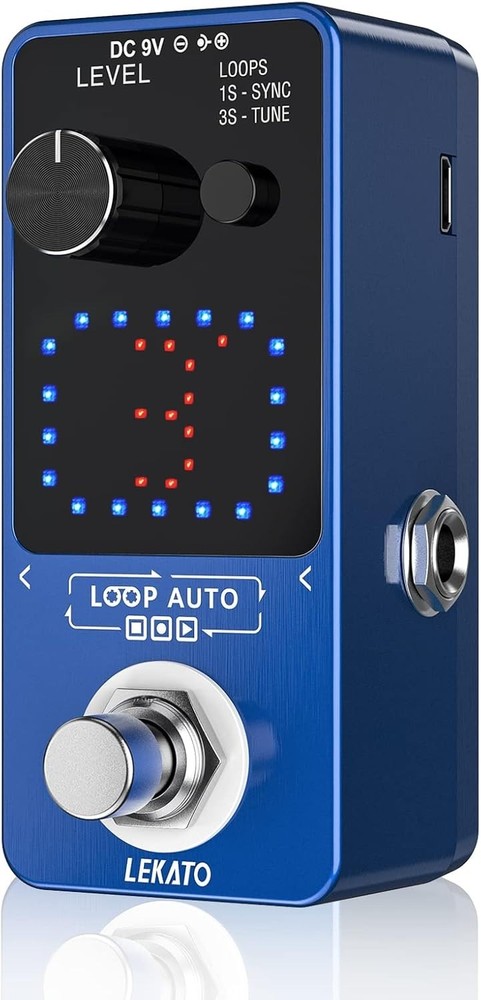 Advanced Guitar Loop Pedal: 18 Min Record, USB Save, Analog-Dry-Through