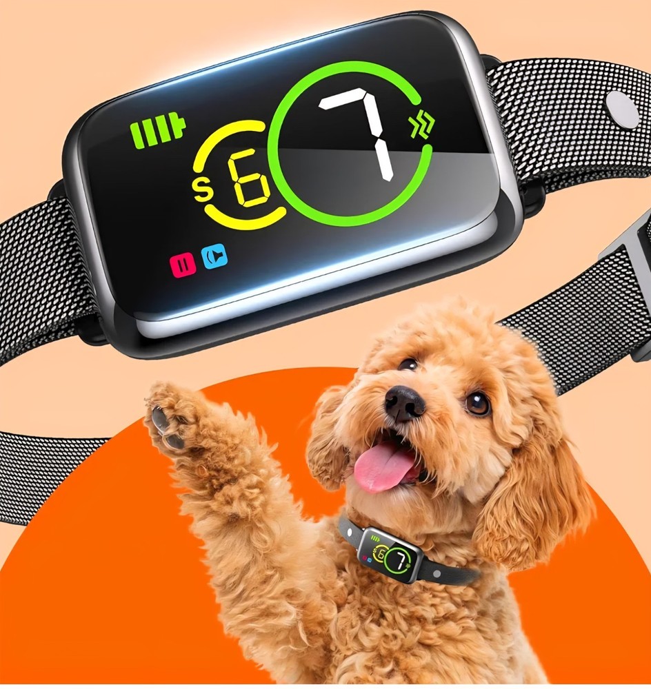 Smart Anti-Bark Dog Collar – Adjustable, Waterproof, Safe Training + USB-C Cable