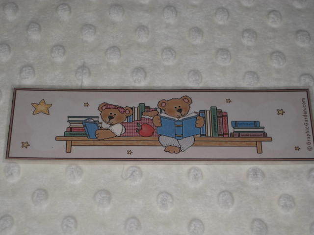 PRIMITIVE BEARS READING LAMINATED BOOKMARK TAN