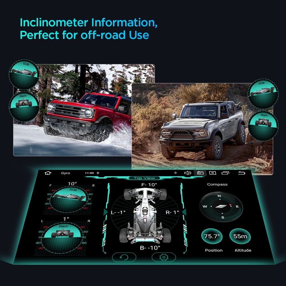 10.1" Android 14 Head Unit DVD Player 2 Din 4G LTE 4+64GB Wireless Android Auto