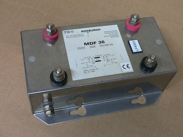Roxburgh Mdf36 Motor Filter 250V 36A 1 Phase