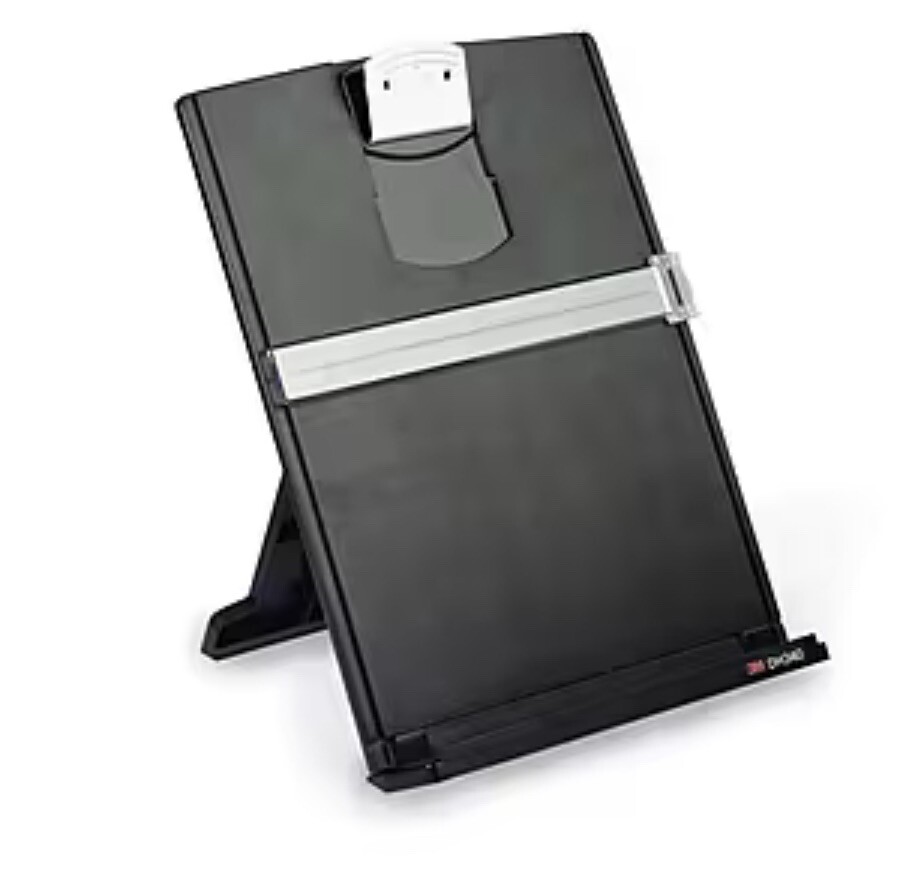 3M Document Stand with Clip & Guide Bar Black (DH340MB)