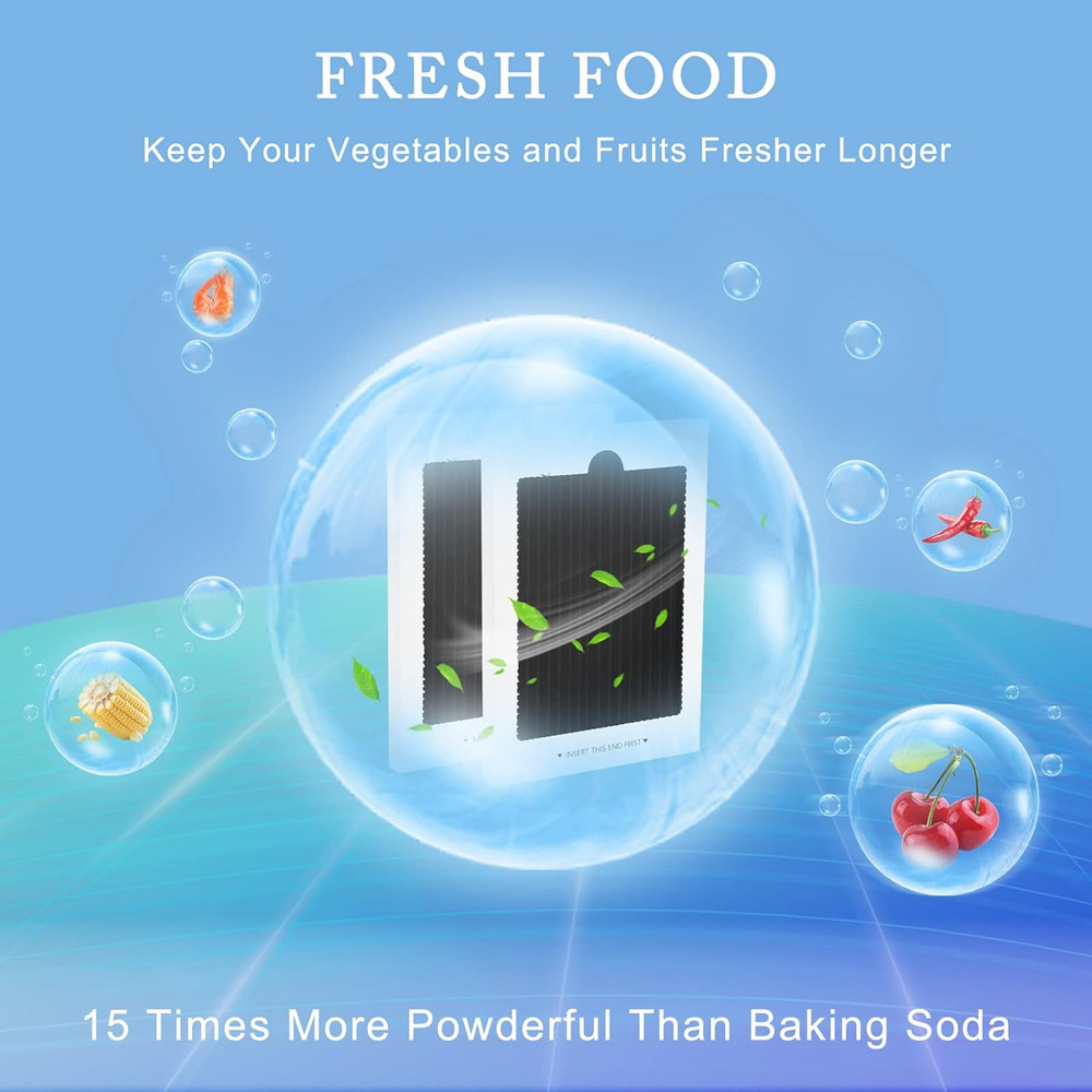 Refrigerator Air Filter Replacement 4 Pack, Carbon Activated Air Filter Compatib