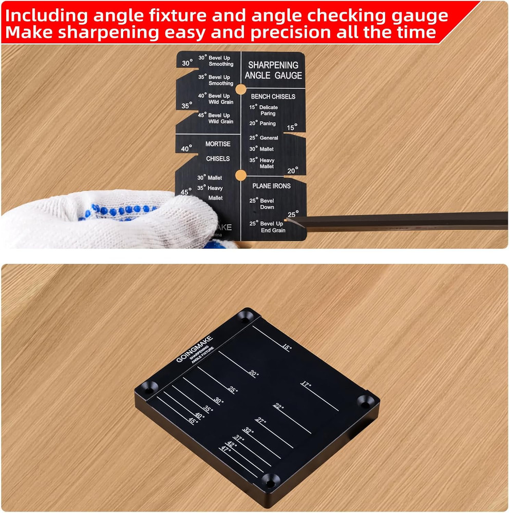 Honing Guide System Chisel Sharpening Kit for Woodworking Chisels and Planes 5/3