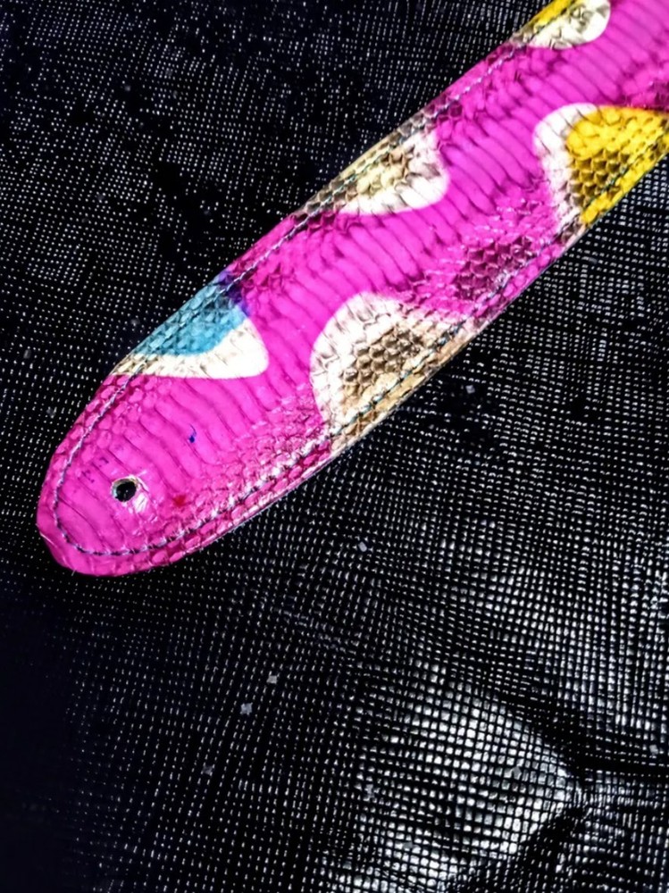 Genuine snakeskin Guitar strap
