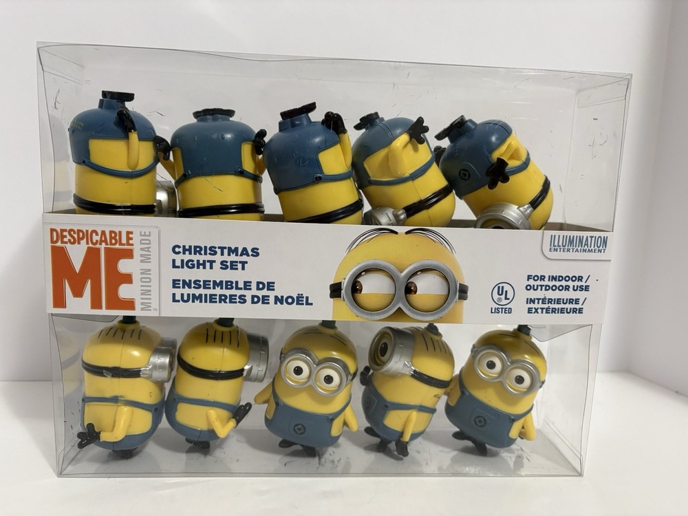 New Despicable Me Minion Electrical String Lights Set Indoor/Outdoor Use Tested
