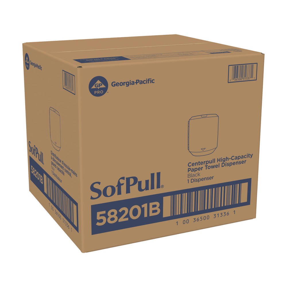 SofPull CenterPull Hand Towel Dispenser, 10.13 x 10.58 x 11.33, Black