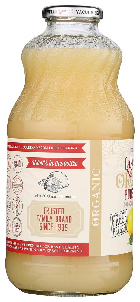 Juice Pure Lemon Organic, 32 Oz