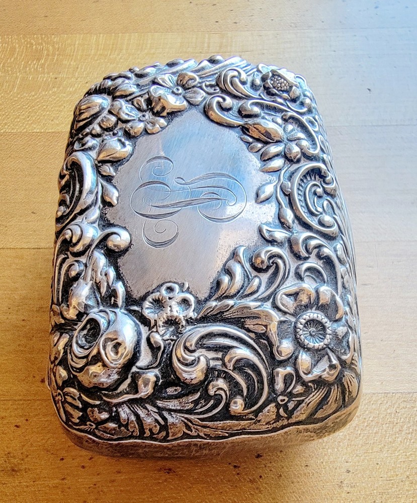 Antique Gorham Sterling Silver Repousse Soap Box