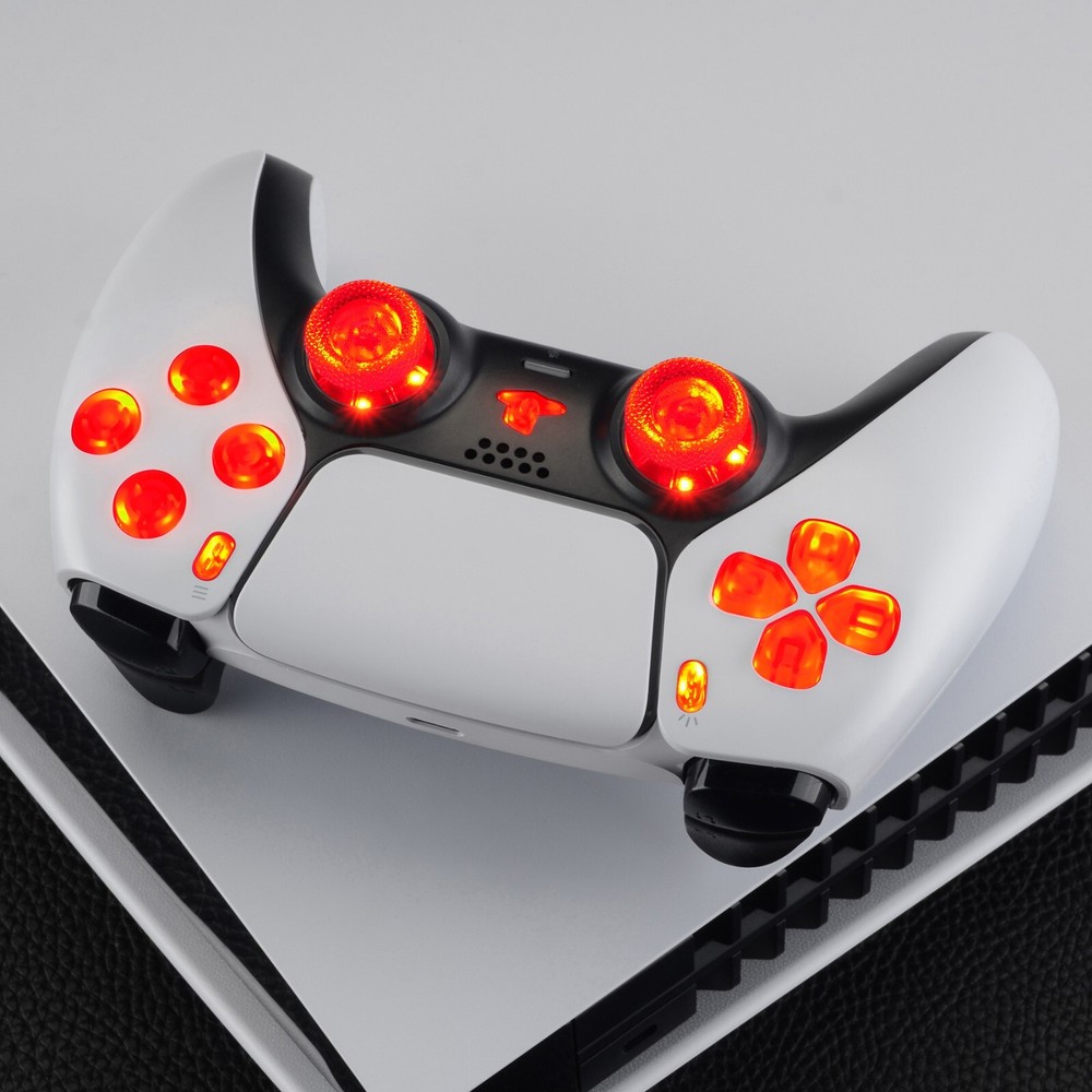 7 Colors 9 Modes Luminated Button Kit Lighted LED For PS5 Controller BDM-010 020
