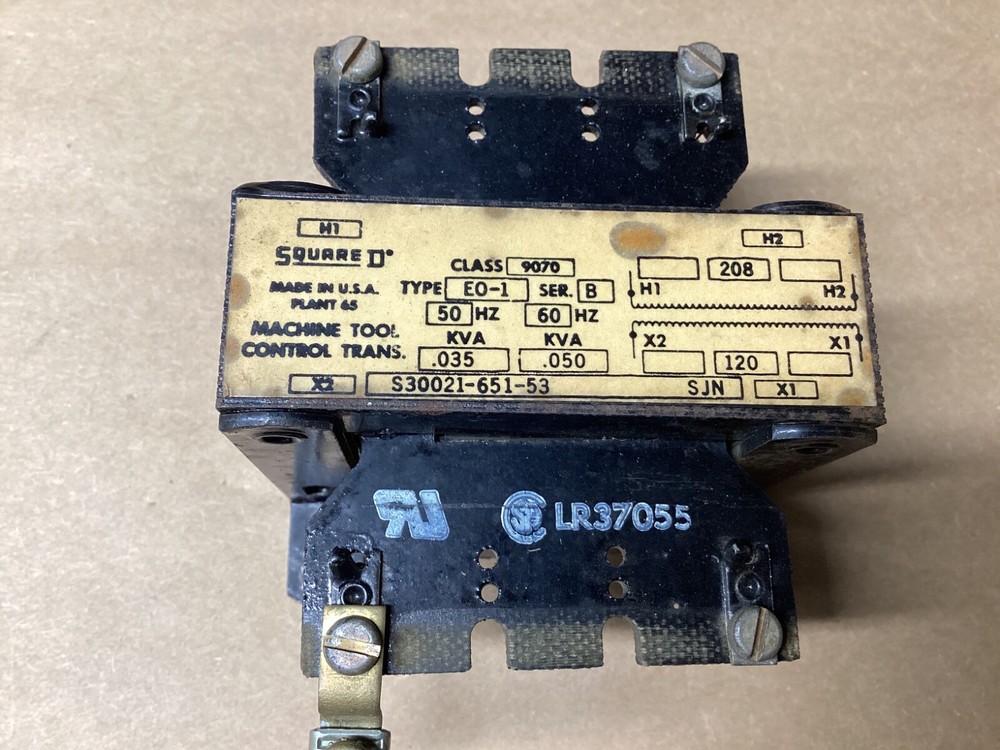 Square D 9070 Machine Tool Control Transformer 9070 Type E0-1 #101F130PR6*CO