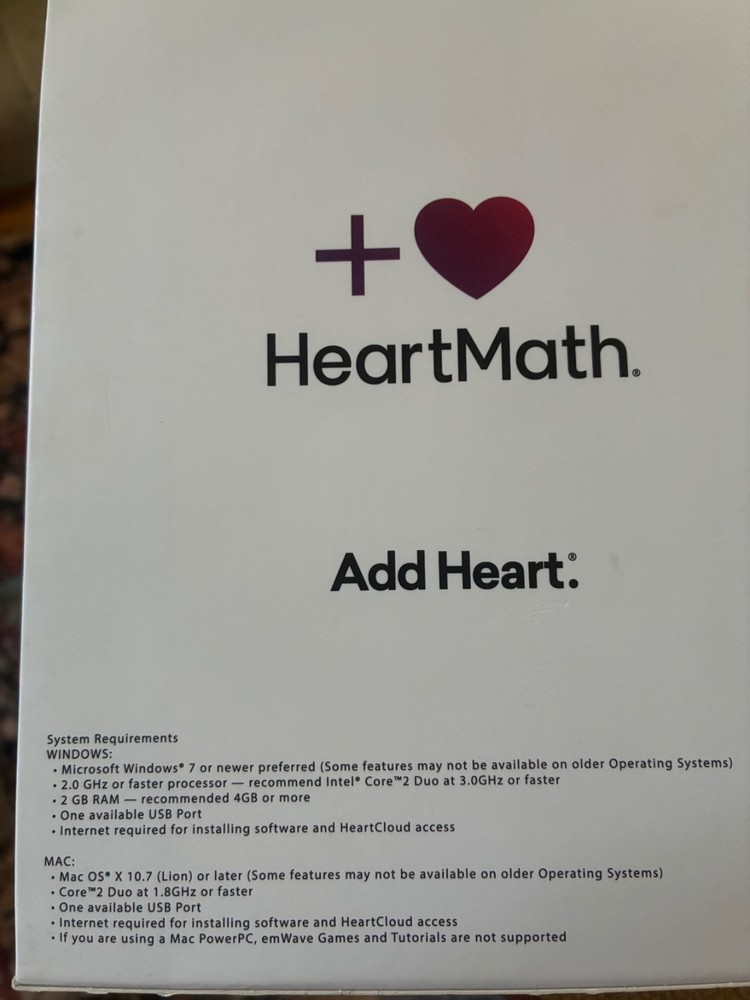 EmWave Pro HeartMath HRV Biofeedback Device - Training Kit