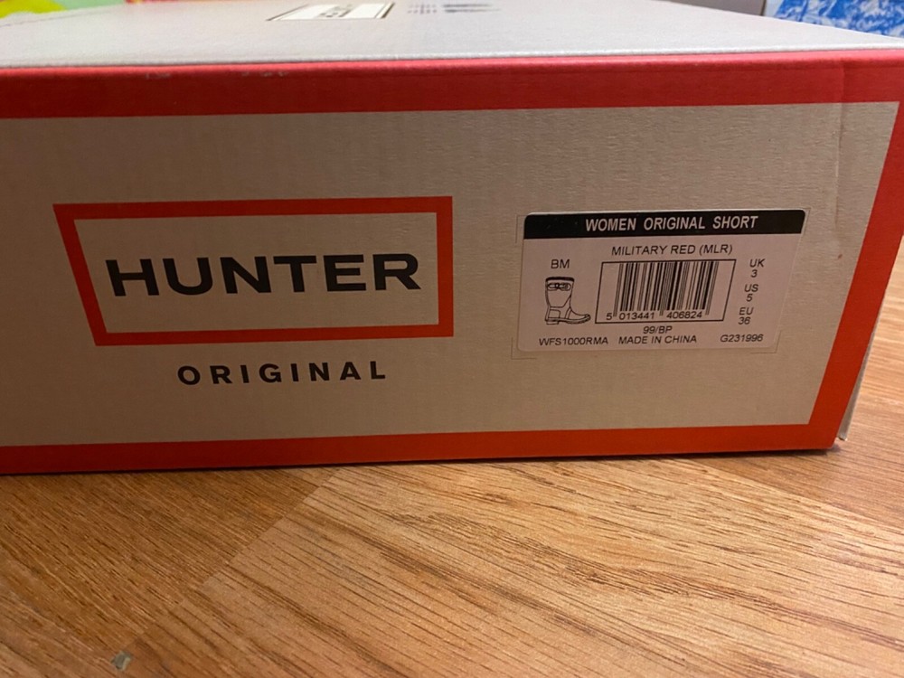 Hunter Red Rubber Waterproof rain boots 
