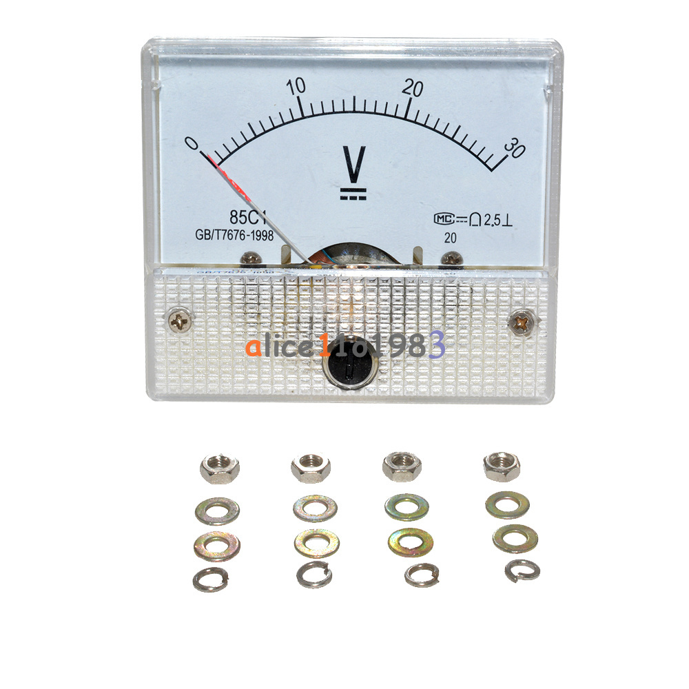 DC 30V Analog Panel Volt Voltage Meter Voltmeter Gauge 85C1 0-30V
