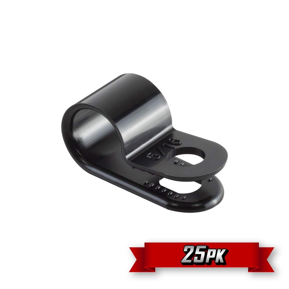 Nylon Cable Clamp, Black, 3/4" {25pk}