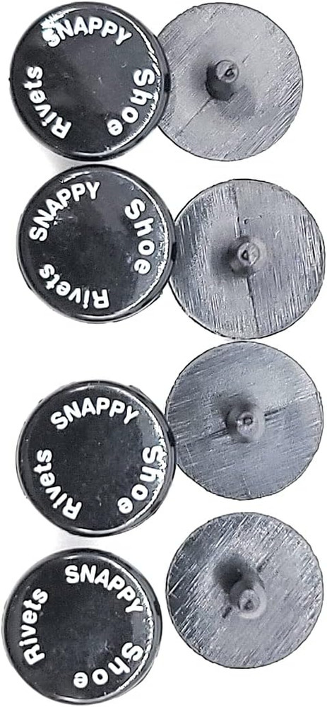 Snappy Clog Rivets Black Set of 4 Croc Replacement