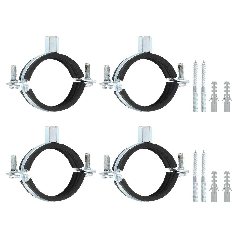 4 Pcs Adjustable Pipe Bracket Clamp, 2"(50mm) Wall Ceiling Mount Support