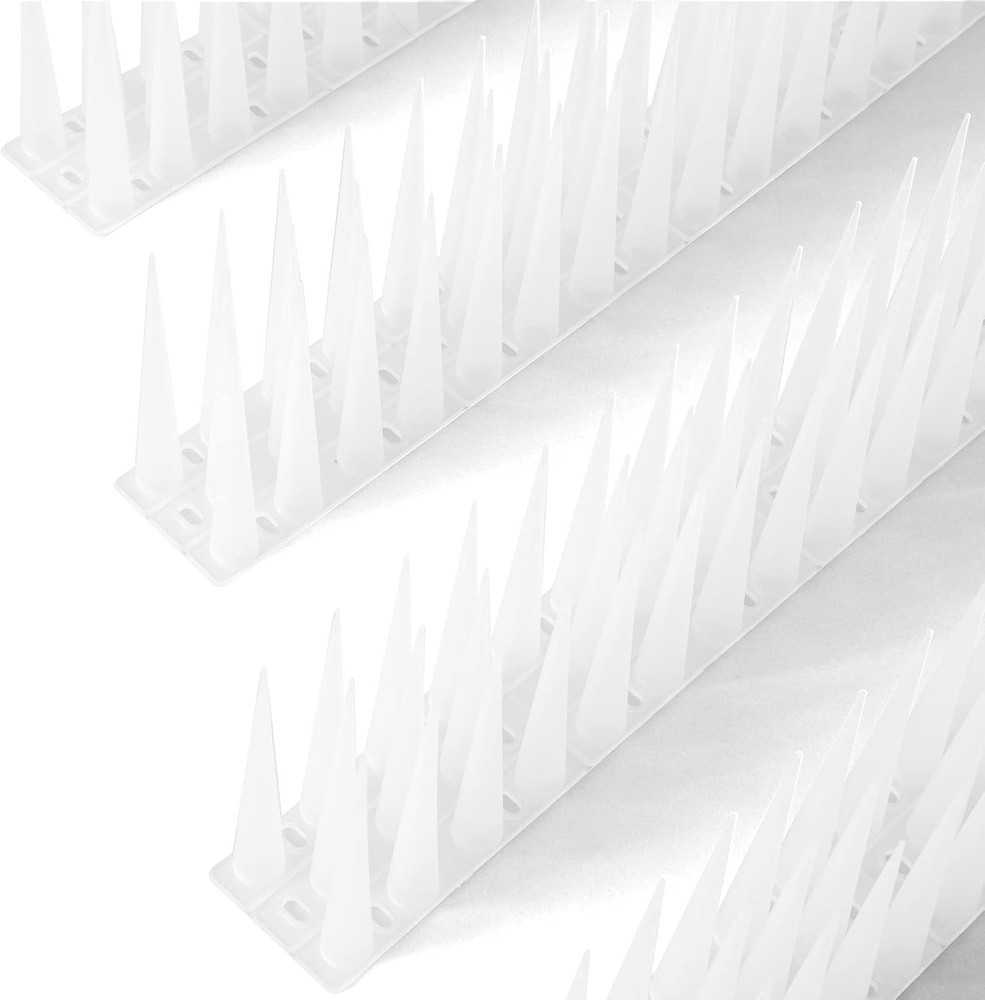 Frosted White 20ft Medium Bird Spikes - Effective & Humane Pest Control Solution