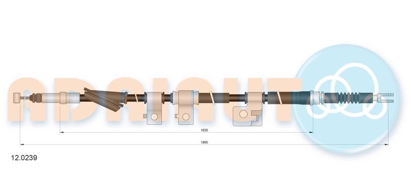 Cable Pull, parking brake ADRIAUTO 12.0239