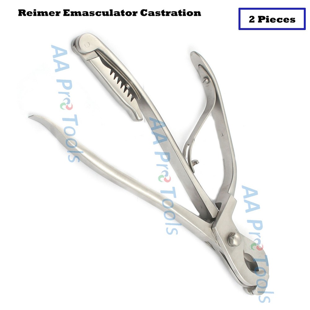 2 Reimer Emasculator Castration Veterinary Instruments Simultaneous Crushing Use