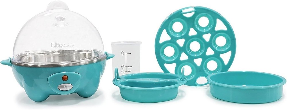 Colorful Electric Egg Cooker: Rapid Boiling for 7 Eggs with Buzzer Alert & Timer