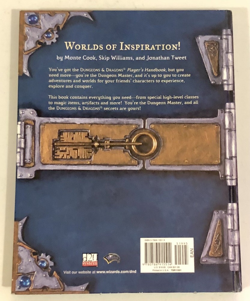 Dungeons And Dragons Dungeon Master’s Guide Core Rulebook 2 D&D D20 System 2000