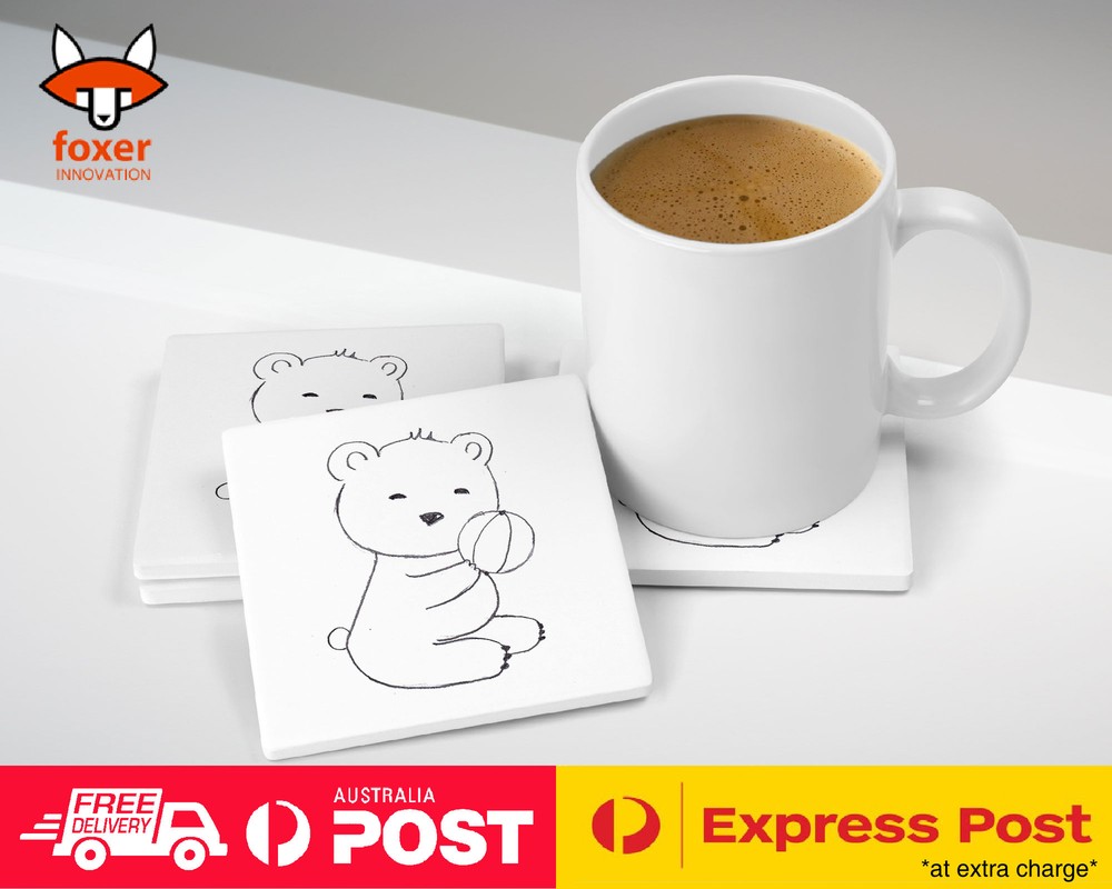 COASTER COFFEE DRINKING MAT|TEDDY BEAR SKETCH ART DRAWING #3