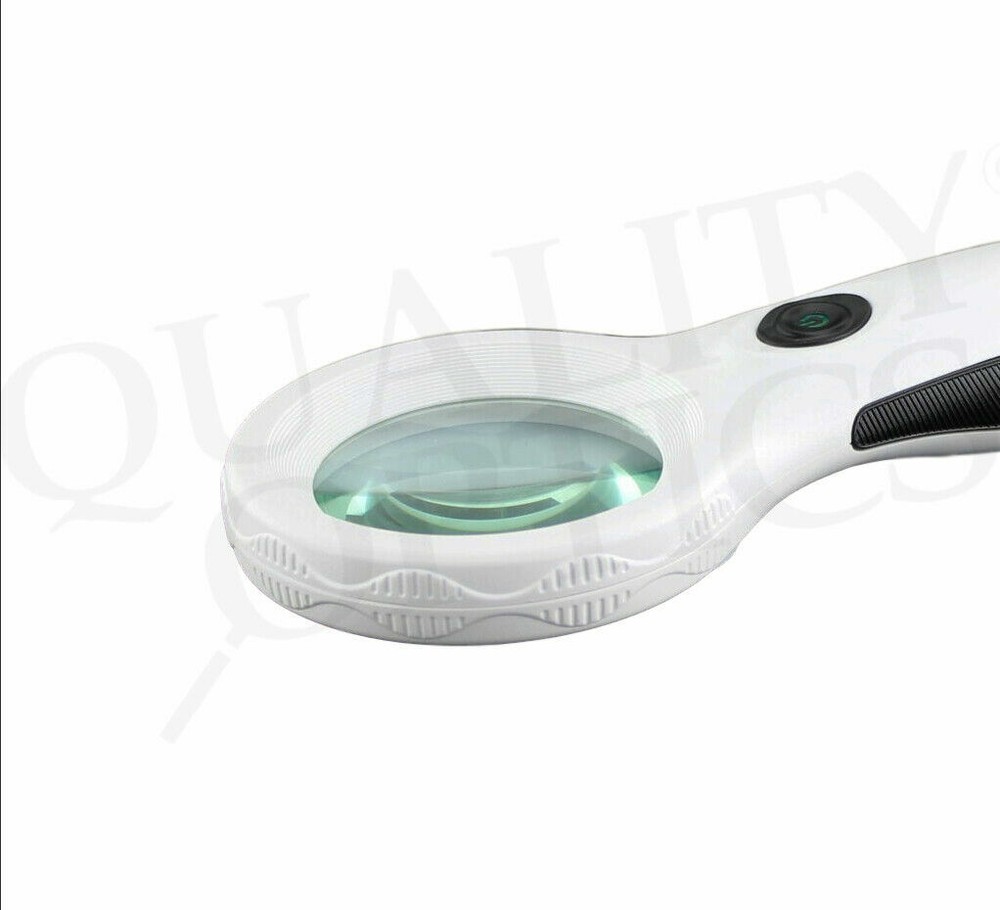 Quality Optics® Easy Grip Illuminated Hand Magnifier 4pc Interchangeable LED