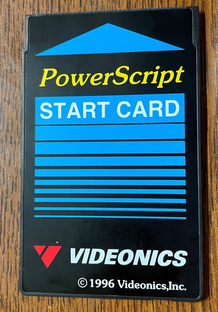 Videonics Power Script Start Card For Powerscript PS-1000S Titler PC PCMCIA 1996