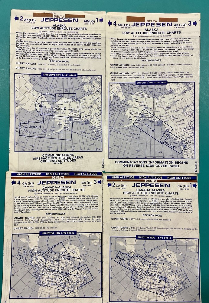 4 DELTA PILOT CHARTS— ALASKA/ CANADA