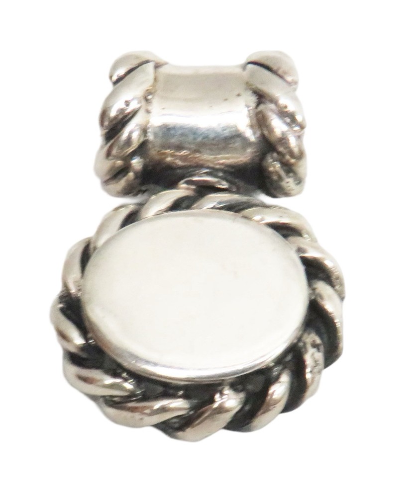 Sterling Rope Border Engraveable Blank Pendant