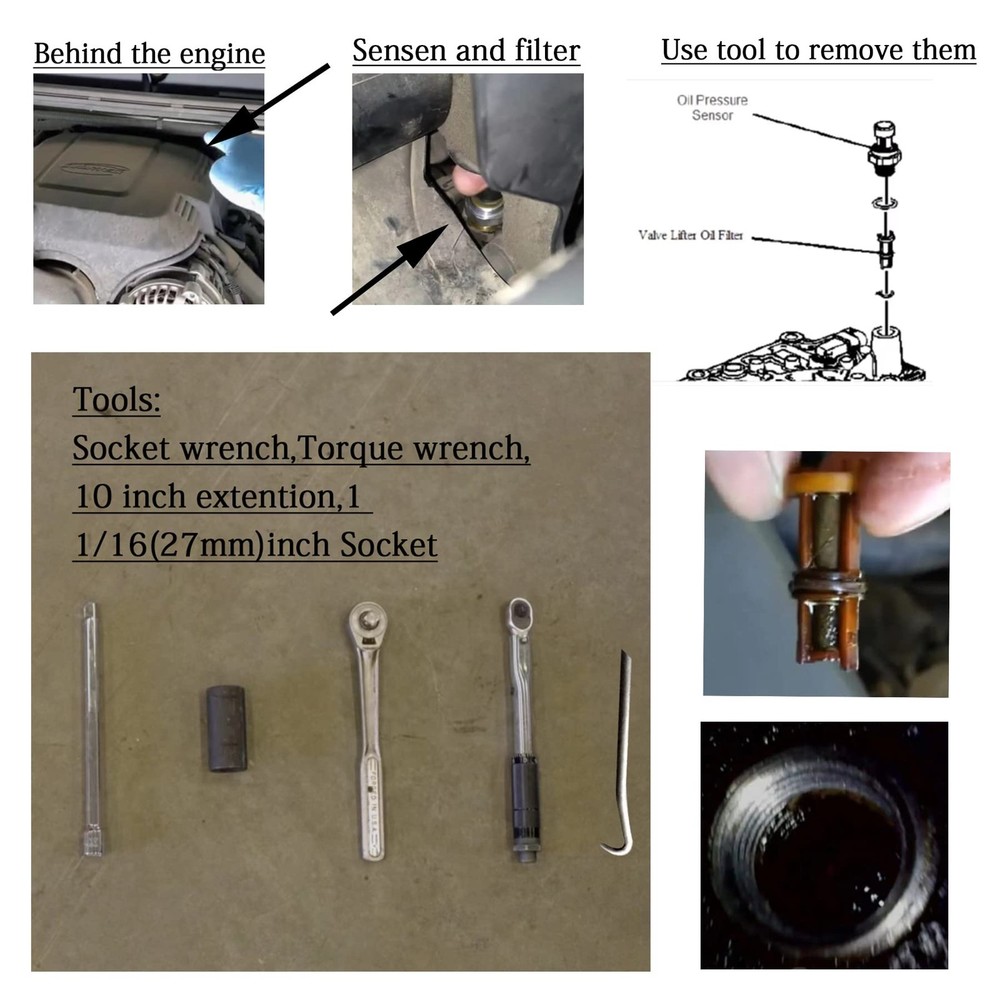 Engine Oil Pressure Sensor/Switch/Sending Unit with Screen Filter D1846A Comp...