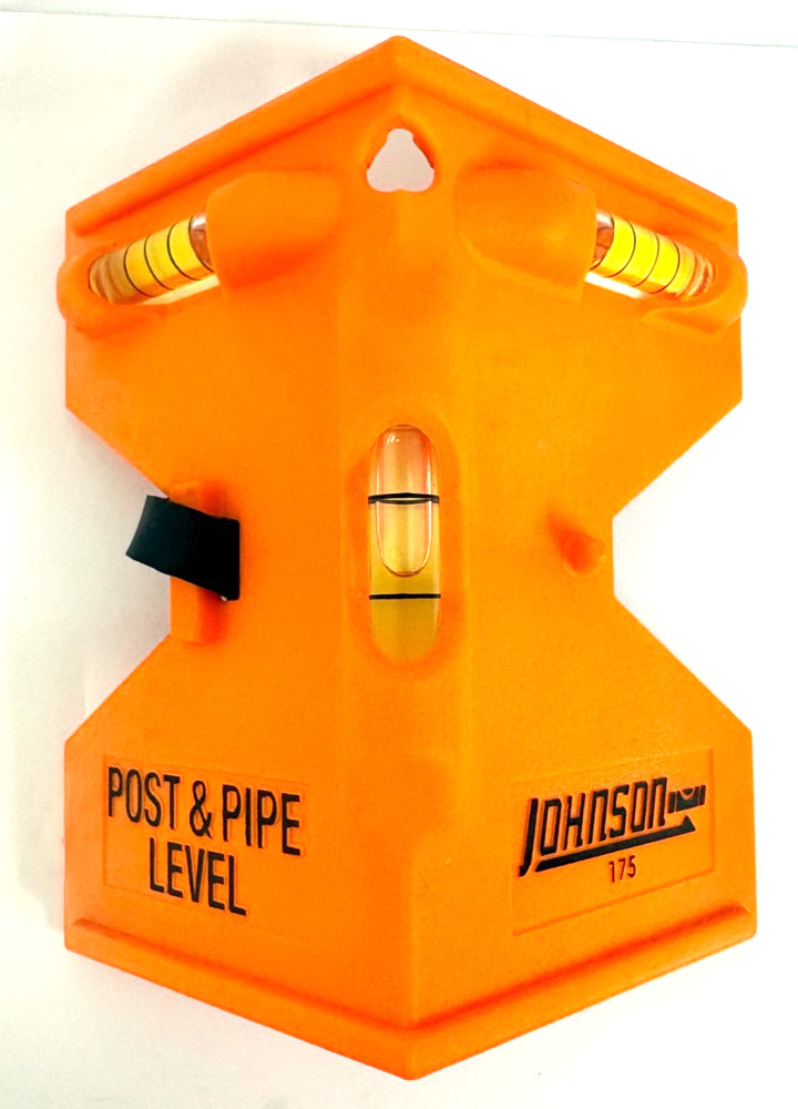 JOHNSON LEVEL POST & PIPE LEVEL 3 VIAL 9" HIGH 175-O