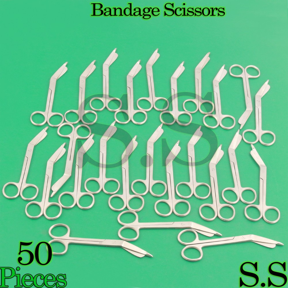 50 LISTER BANDAGE SCISSORS 4.5" SURGICAL INSTRUMENTS