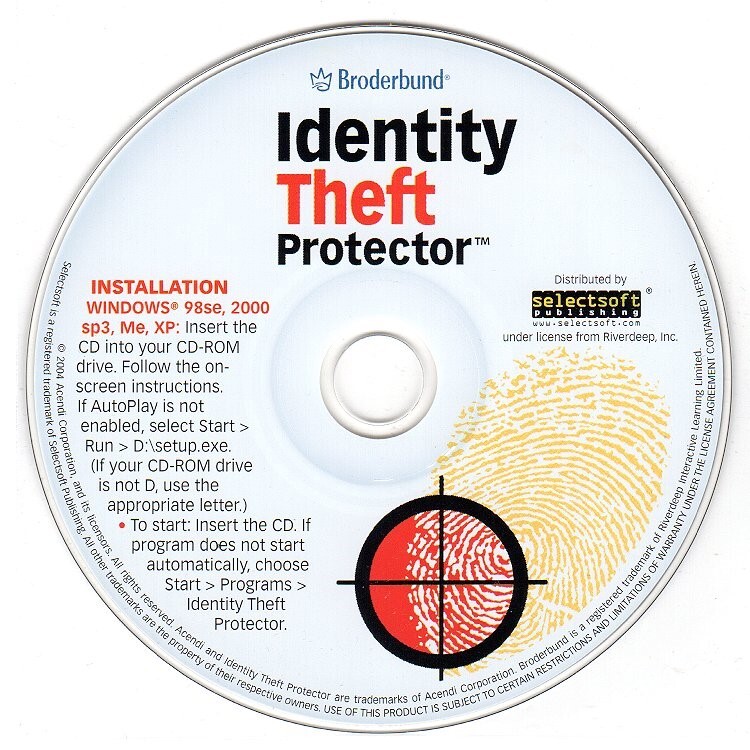 Identity Theft Protector (PC-CD-ROM, 2004) for Windows - NEW CD in SLEEVE