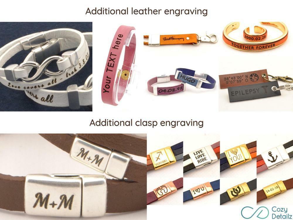 snaffle bit leather bracelet