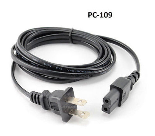CablesOnline 6ft. 2-Prong Figure-8 Polarized Replacement Power Cord, PC-109