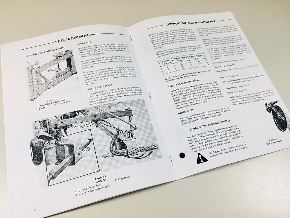 Ford Series 152 Plow Operators Owners Manual