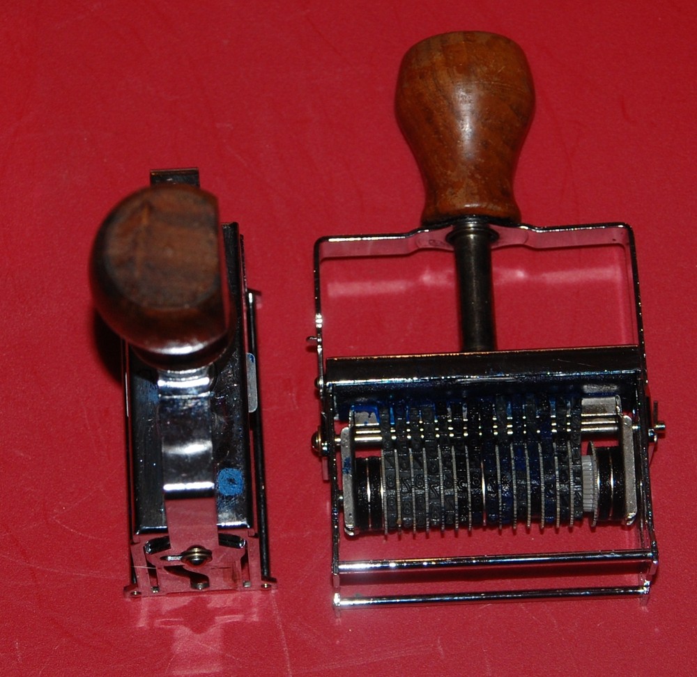 Numbering Stamp Machine, (Lot of Two)
