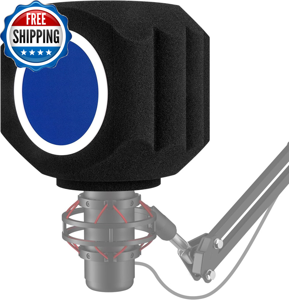 Microphone Wind Shield Pop Filter Isolation Ball, Acoustic for Record Studios Mi