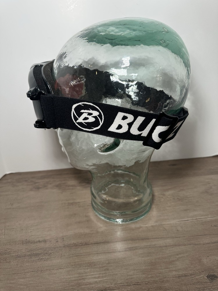 Bugz Ski Goggle Black Frame Amber Lens Retro Snow Eyewear