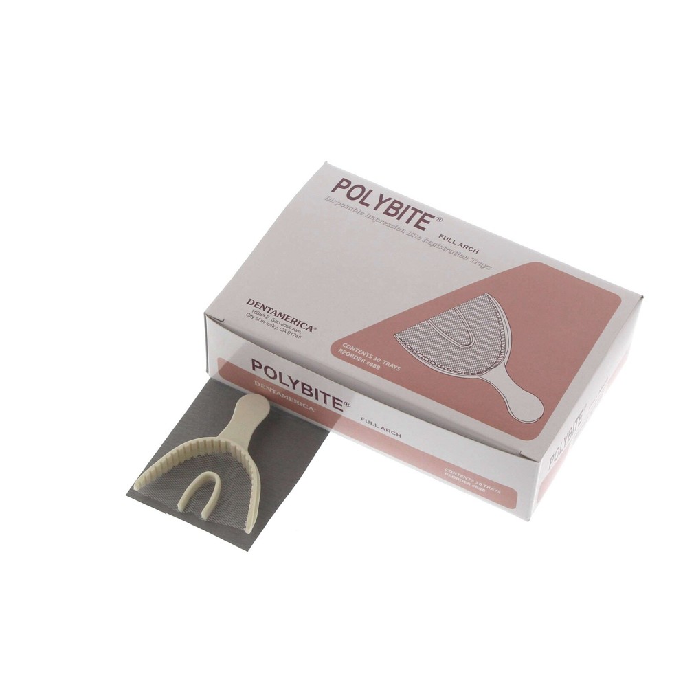30pcs DentAmerica Polybite Disposable Impression Bite Trays–Full Arch