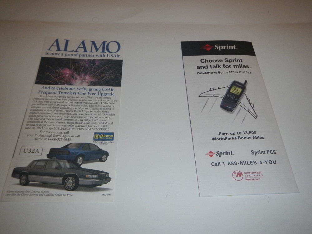 Nothwest and USAir Airline ticket holders