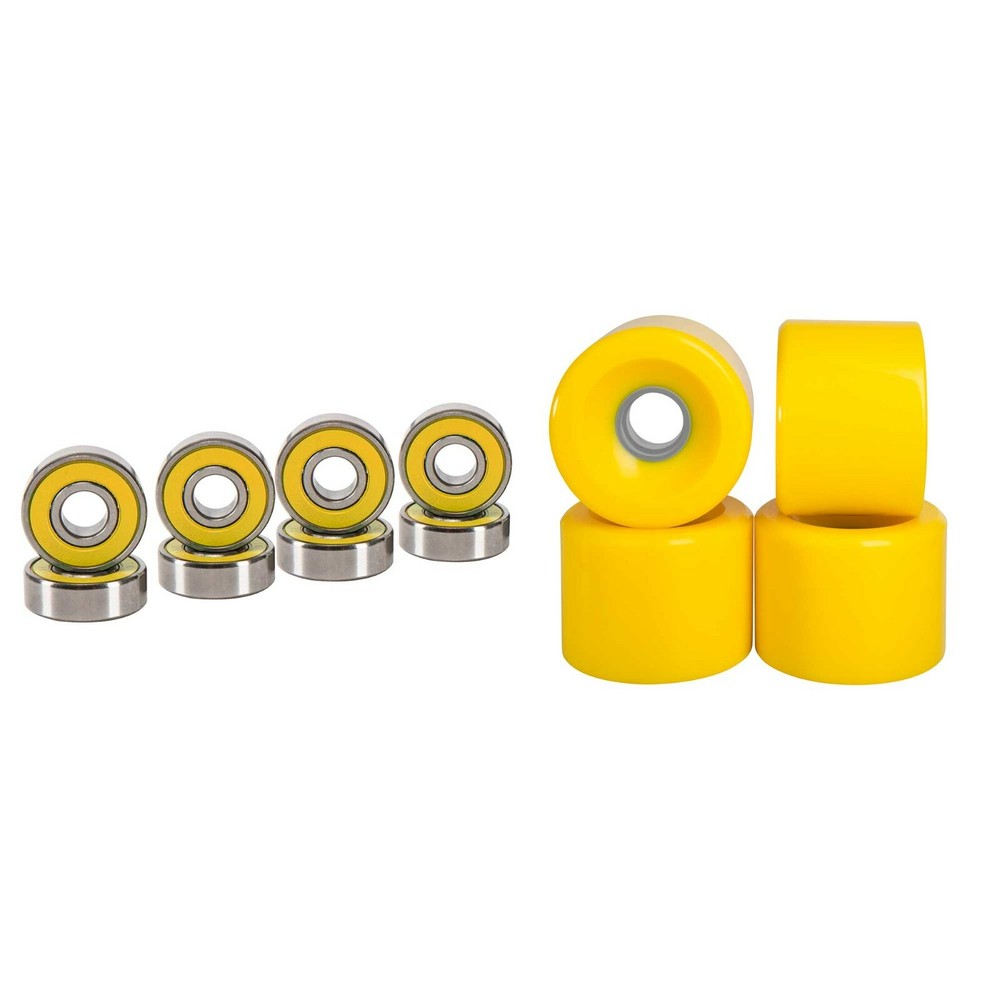 Cal 7 70mm Yellow Wheels Bearings Combo Set