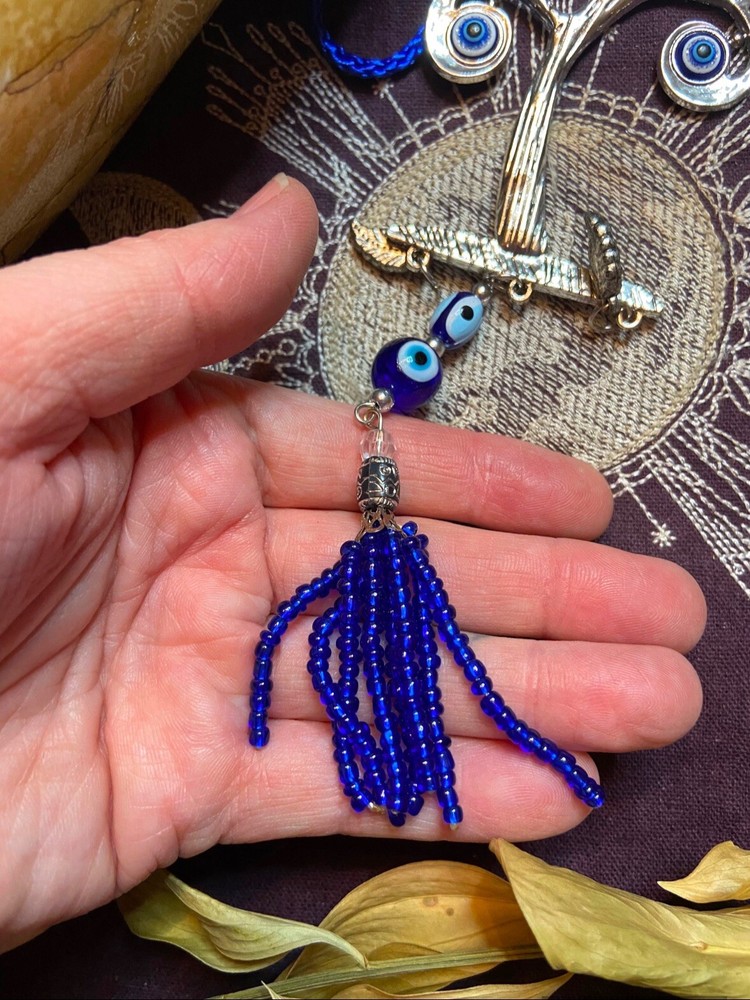 Tree Evil Eye Hanging Charm, Metaphysical, Witchcraft, Protection