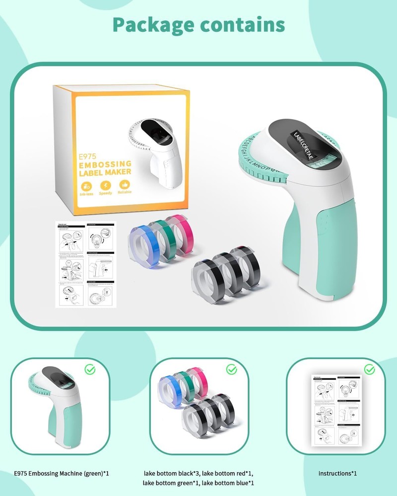 Phomemo Embossing Label Maker with 6 Label Tapes | Organizer Xpress, Pro Label