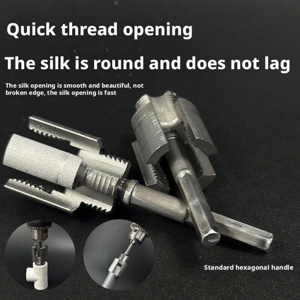 Dual Function Internal and External Pipe Threading Tool Set 1/2 inch, 3/4 inch