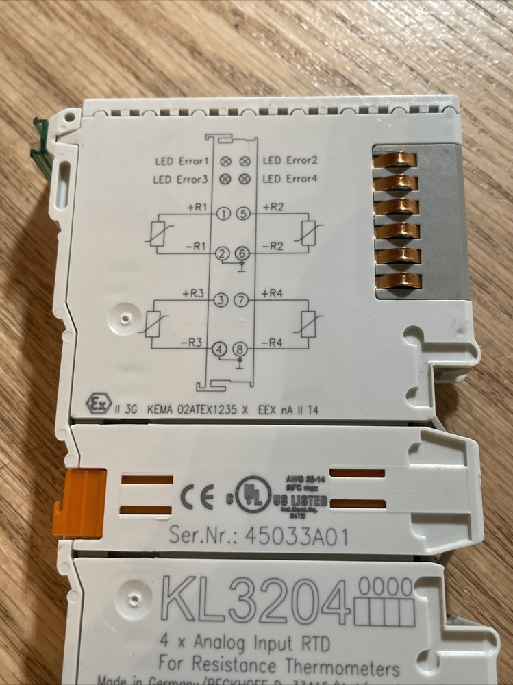 BECKHOFF - KL3204 - 4-CHANNEL PT100 RTD INPUT TERMINAL